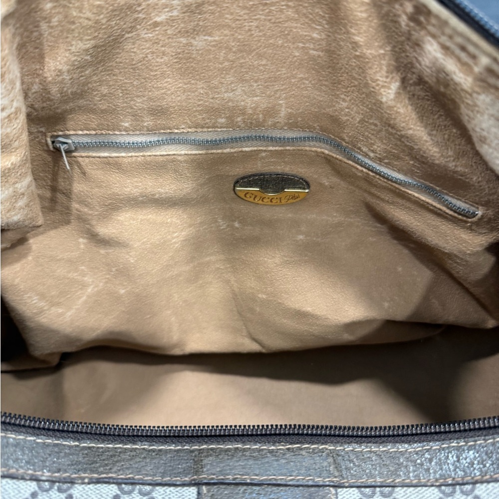 Gucci Plus Vintage Brown Monogram Travel Bag - Picture 12 of 16